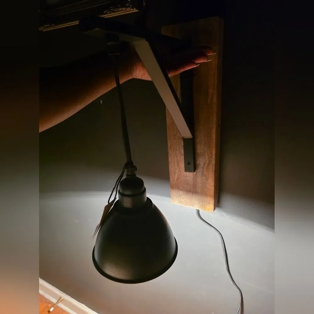 Magnolia Home by Joanna Gaines Wall Mounted Lamp Sconce Metal Wood Plug In